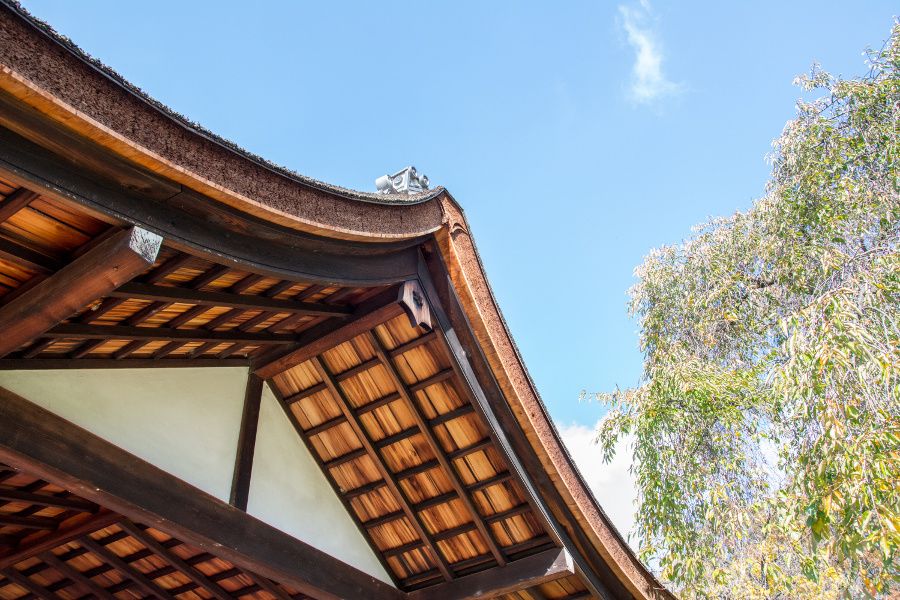 Roof of the Japanese house at Shofuso in Philadelphia.