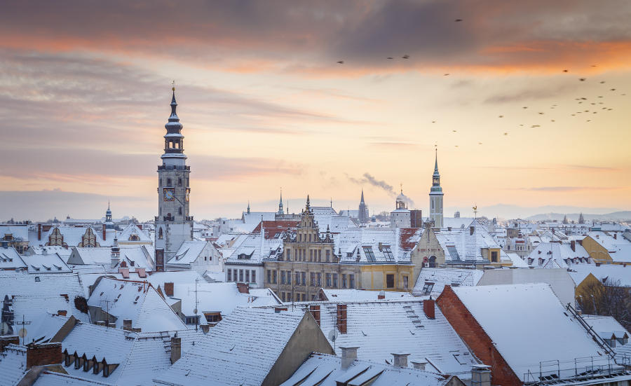 Görlitzer Altstadt im Winter /// Foto: Nikolai Schmidt