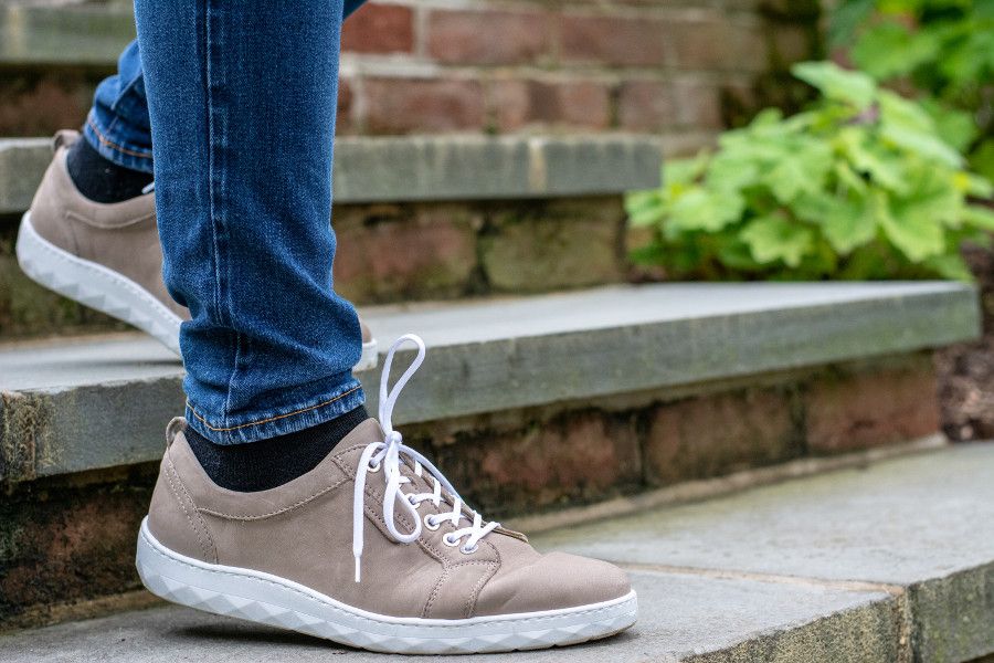 Stepping out in a pair of Waldlaufer Mica Herne sneakers.
