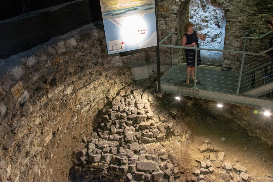 An archaeology dig beneath Dublin Castle.