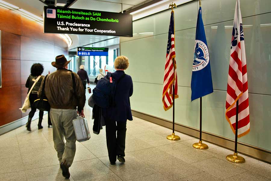 Heading to the plane after Dublin Airport US Preclearance.