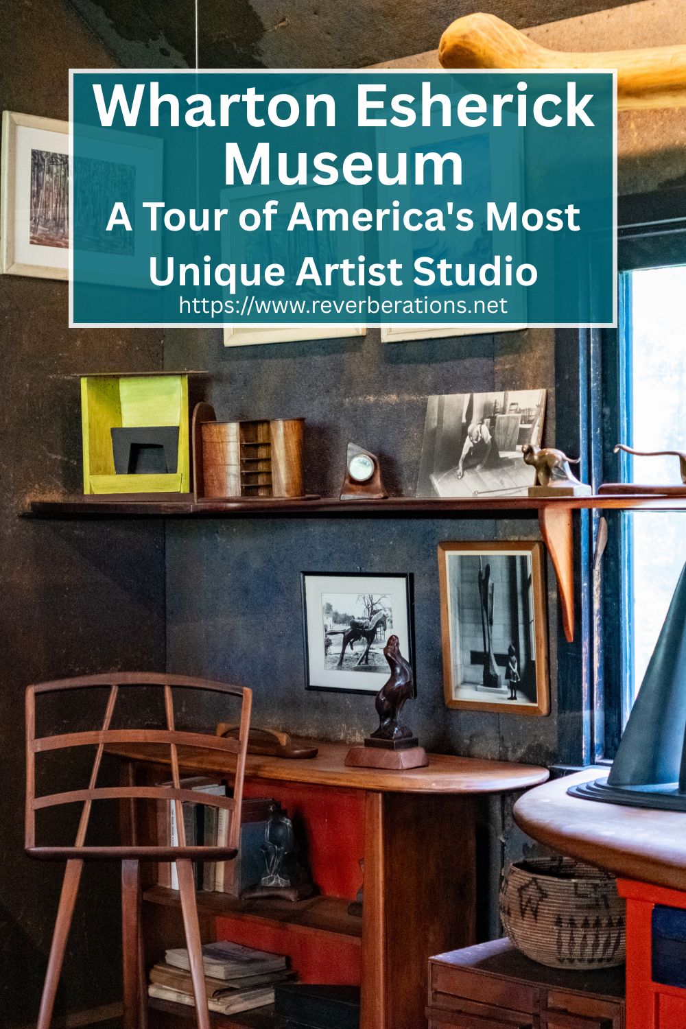 Planning a trip to the Philadelphia area? Don't miss the Wharton Esherick Museum in Malvern, PA. This National Historic Landmark is the former home and studio of a master craftsman. Read my full guide for visiting this incredible gem of American art, design, and architecture. It's the perfect day trip for art lovers and anyone seeking unique travel experiences. #WhartonEsherick #PennsylvaniaTravel #PhillyDayTrip #VisitPA #ArtistStudio #UniqueMuseums #AmericanCraft #ArchitectureLovers #HiddenGems