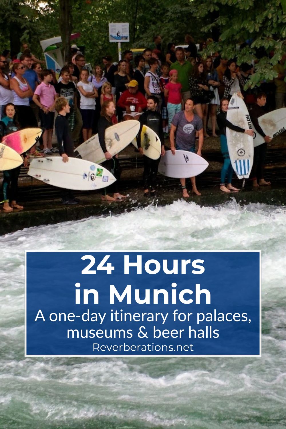 Experience Munich in 24 hours: watch surfers on the Eisbach, explore historic streets, and enjoy a lively Bavarian beer hall. A one-day Munich itinerary for first-time visitors who want the city’s best sights, flavors, and experiences. #Munich #GermanyTravel #CityBreak #TravelGuide #BeerHall #EisbachSurfers #OneDayInMunich #TravelTips