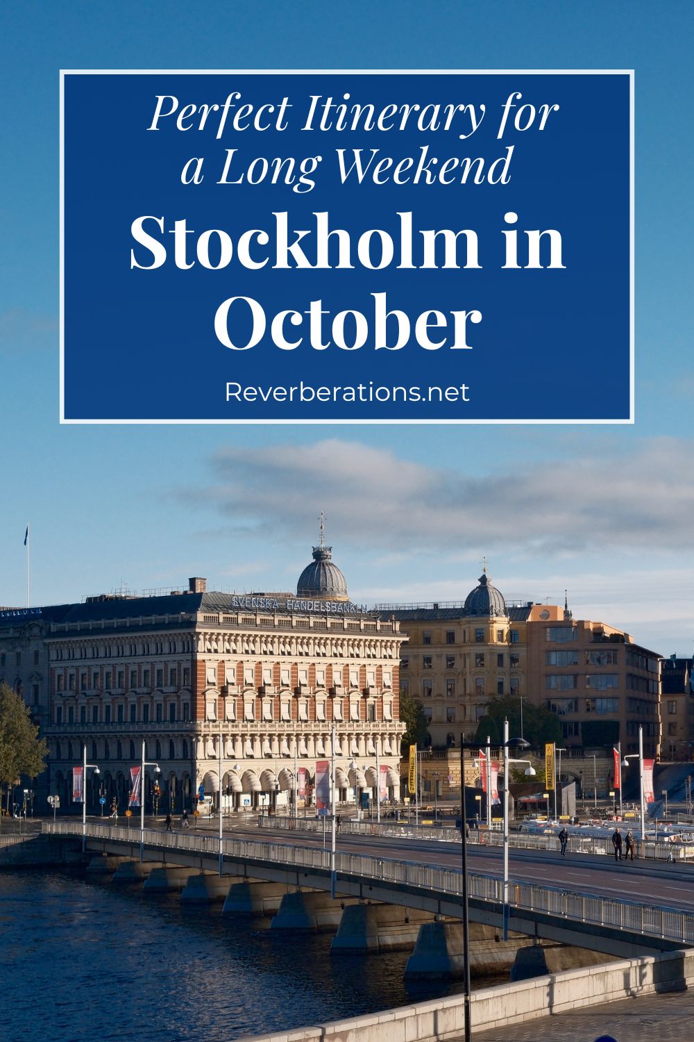 Planning a long weekend in Sweden? This 3-day Stockholm itinerary is perfect for October. Discover the historic heart of Gamla Stan, explore world-class museums, and take in stunning architecture and waterfront views without the summer crowds. Find the full guide at Reverberations.net!