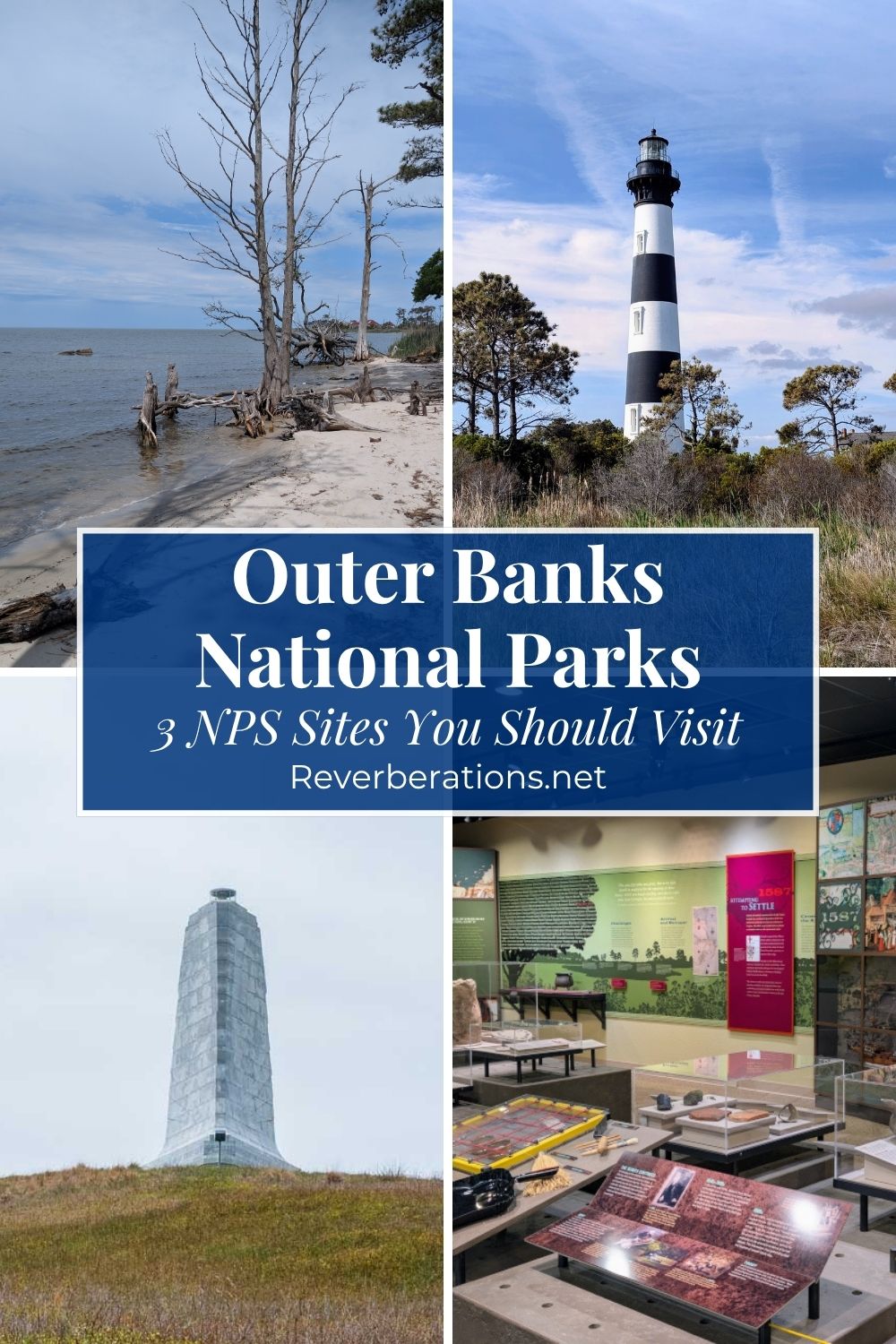 Planning an Outer Banks trip? The Outer Banks are home to three major National Park Service sites: Cape Hatteras National Seashore, Wright Brothers National Memorial, and Fort Raleigh National Historic Site. Find out what to see at each site, how much time to allow, which one is best for you, entrance fees, and tips for visiting all three.